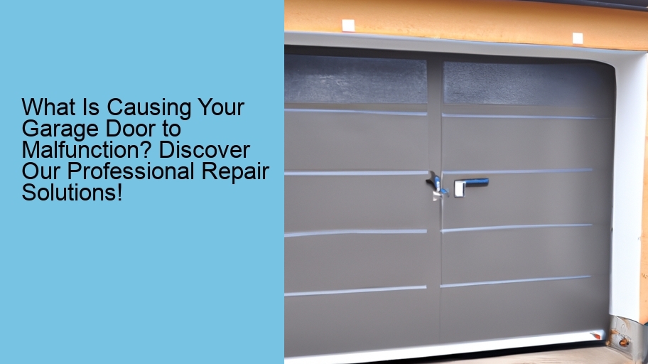 What Is Causing Your Garage Door to Malfunction? Discover Our Professional Repair Solutions!